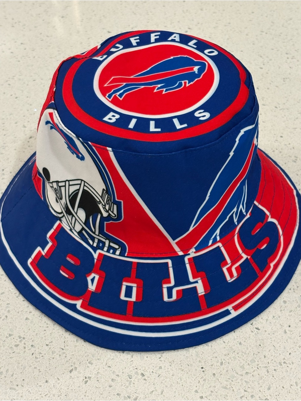 New Buffalo Bills Bucket Hat One Size Fits All All-Over Print No Tags